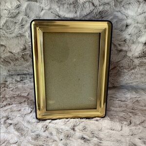Elegant Gold Picture Frame with Blue Velvet Trim